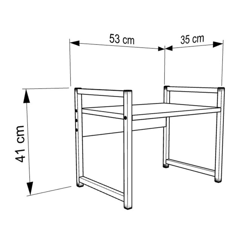 KITCHEN ORGANIZING SHELF BECKO FK18219.01 MELAMINE IN WHITE-BLACK METAL 53x35x41Hcm. KITCHEN ORGANIZING SHELF BECKO FK18219.01 MELAMINE IN WHITE-BLACK METAL 53x35x41Hcm.