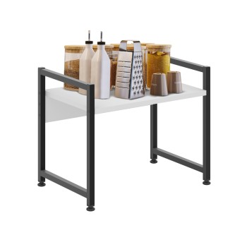 KITCHEN ORGANIZING SHELF BECKO FK18219.01 MELAMINE IN WHITE-BLACK METAL 53x35x41Hcm.