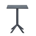 SQUARE POLYPROPYLENE TABLE TERRIN FK6125.20 DARK GREY 60,5x60,5x76,5Hcm.