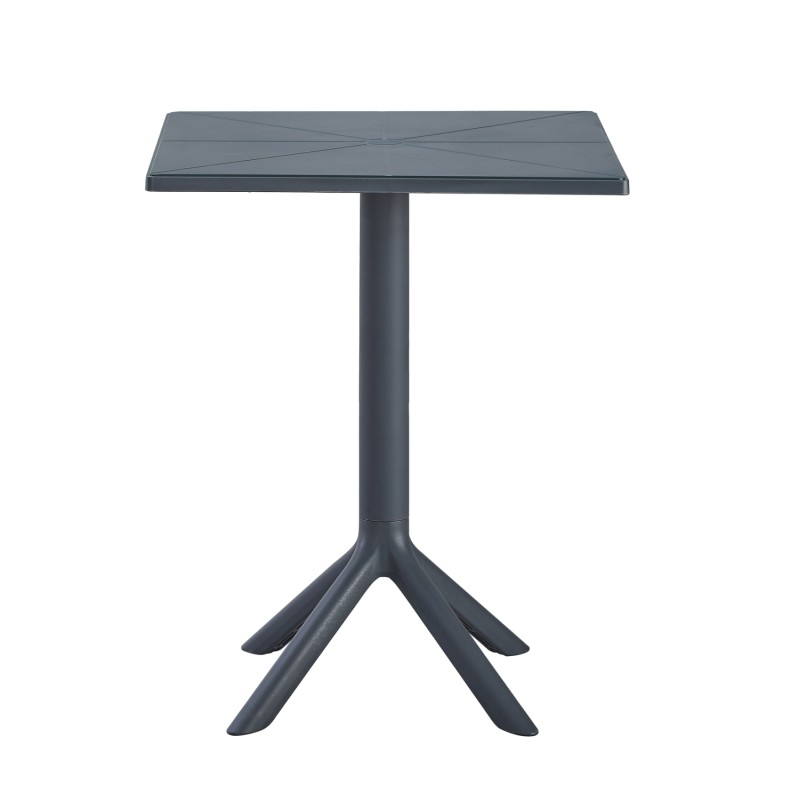 SQUARE POLYPROPYLENE TABLE TERRIN FK6125.20 DARK GREY 60,5x60,5x76,5Hcm.