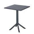 SQUARE POLYPROPYLENE TABLE TERRIN FK6125.20 DARK GREY 60,5x60,5x76,5Hcm.