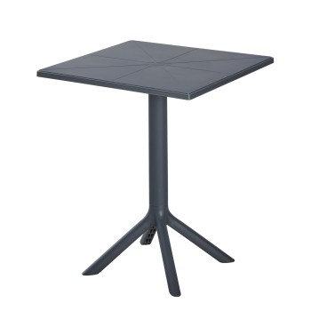 SQUARE POLYPROPYLENE TABLE TERRIN FK6125.20 DARK GREY 60,5x60,5x76,5Hcm.