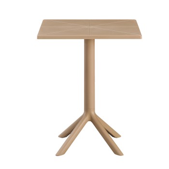 SQUARE POLYPROPYLENE TABLE TERRIN FK6125.14 CAPPUCCINO 60x60x75Hcm. SQUARE POLYPROPYLENE TABLE TERRIN FK6125.14 CAPPUCCINO 60x60x75Hcm.