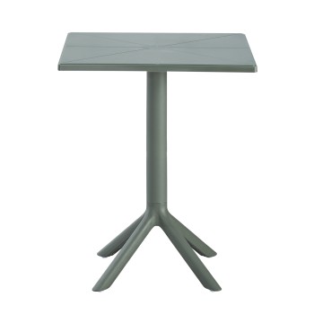 SQUARE POLYPROPYLENE TABLE TERRIN FK6125.15 DARK OLIVE 60x60x75Hcm. SQUARE POLYPROPYLENE TABLE TERRIN FK6125.15 DARK OLIVE 60x60x75Hcm.