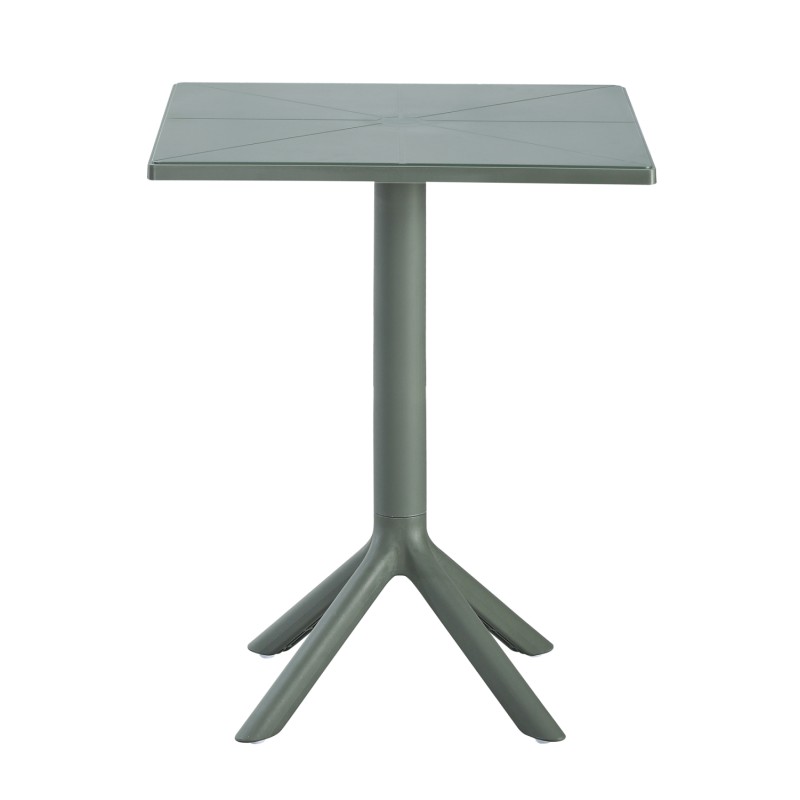 SQUARE POLYPROPYLENE TABLE TERRIN FK6125.15 DARK OLIVE 60x60x75Hcm.