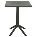 SQUARE POLYPROPYLENE TABLE TERRIN FK6125.15 DARK OLIVE 60x60x75Hcm.
