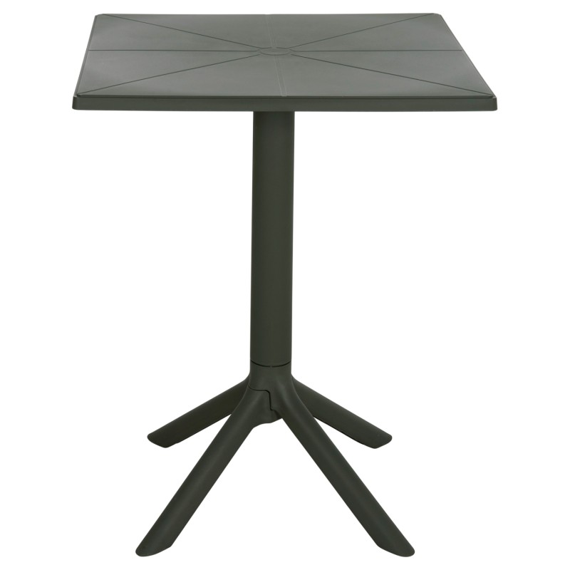 SQUARE POLYPROPYLENE TABLE TERRIN FK6125.15 DARK OLIVE 60x60x75Hcm.
