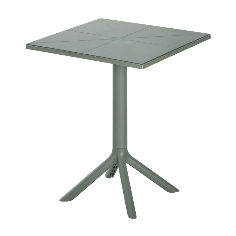 SQUARE POLYPROPYLENE TABLE TERRIN FK6125.15 DARK OLIVE 60x60x75Hcm.