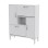 SHOE CABINET MEDY FK18187.03 MELAMINE IN WHITE-WHITE LEGS 86,5x30x109Hcm.