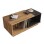COFFEE TABLE TELES FK18181.02 MELAMINE IN NATURAL WOOD & BLACK MARBLE COLOR 100x45x42Hcm.