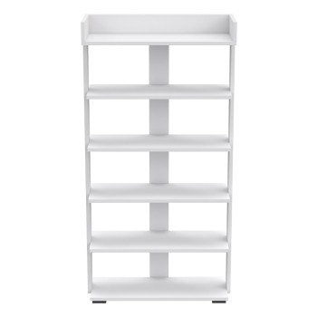 SHOE RACK RIBBER FK18191.01 MELAMINE IN WHITE COLOR 73x30x142Hcm.