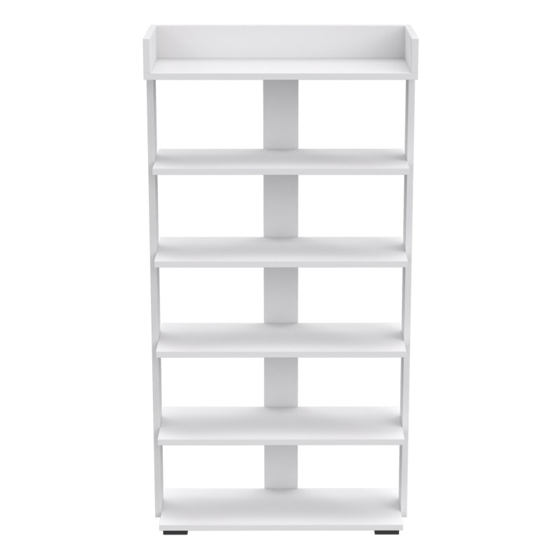 SHOE RACK RIBBER FK18191.01 MELAMINE IN WHITE COLOR 73x30x142Hcm. SHOE RACK RIBBER FK18191.01 MELAMINE IN WHITE COLOR 73x30x142Hcm.