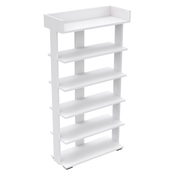 SHOE RACK RIBBER FK18191.01 MELAMINE IN WHITE COLOR 73x30x142Hcm.