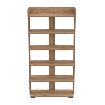 SHOE RACK RIBBER FK18191.04 MELAMINE IN NATURAL WOOD COLOR 73x30x142Hcm.