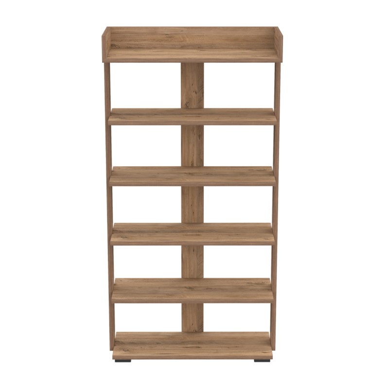 SHOE RACK RIBBER FK18191.04 MELAMINE IN NATURAL WOOD COLOR 73x30x142Hcm. SHOE RACK RIBBER FK18191.04 MELAMINE IN NATURAL WOOD COLOR 73x30x142Hcm.