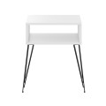 BEDSIDE STAND TODD FK18184.01 MELAMINE IN WHITE COLOR-METAL LEGS IN BLACK 45x30x58Hcm. BEDSIDE STAND TODD FK18184.01 MELAMINE IN WHITE COLOR-METAL LEGS IN BLACK 45x30x58Hcm.