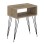BEDSIDE STAND TODD FK18184.04 MELAMINE IN NATURAL WOOD COLOR-METAL LEGS IN BLACK 45x30x58Hcm.
