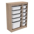 CHEST OF DRAWERS SANI FK18200.03 MELAMINE IN SONAMA-WHITE P.E. DRAWERS 69x29,6x91,8Hcm. CHEST OF DRAWERS SANI FK18200.03 MELAMINE IN SONAMA-WHITE P.E. DRAWERS 69x29,6x91,8Hcm.