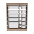 CHEST OF DRAWERS SANI FK18200.03 MELAMINE IN SONAMA-WHITE P.E. DRAWERS 69x29,6x91,8Hcm. CHEST OF DRAWERS SANI FK18200.03 MELAMINE IN SONAMA-WHITE P.E. DRAWERS 69x29,6x91,8Hcm.