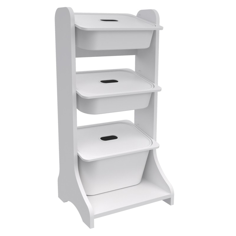STORAGE FURNITURE FRED FK18207.01 WHITE MELAMINE 44x35x90Hcm. STORAGE FURNITURE FRED FK18207.01 WHITE MELAMINE 44x35x90Hcm.