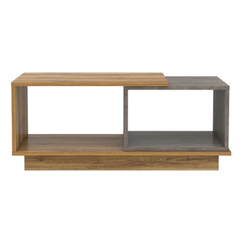 COFFEE TABLE TELES FK18181.06 MELAMINE IN NATURAL WOOD & GREY MARBLE COLOR 100x45x42Hcm. COFFEE TABLE TELES FK18181.06 MELAMINE IN NATURAL WOOD & GREY MARBLE COLOR 100x45x42Hcm.