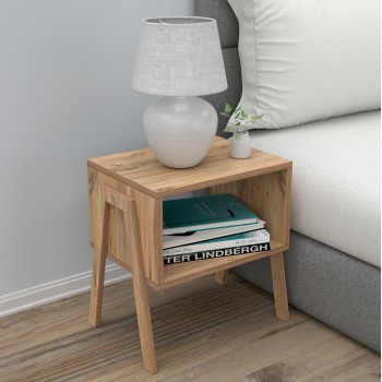 BEDSIDE STAND JAKE FK18182.04 MELAMINE IN NATURAL WOOD COLOR 48x35x49Hcm. BEDSIDE STAND JAKE FK18182.04 MELAMINE IN NATURAL WOOD COLOR 48x35x49Hcm.