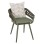 ARMCHAIR ALUMINUM CAMDEN FK6141.09 BACK CUSHION WITH PRINT DESIGN-DARK OLIVE 56x60x72-87Hcm.