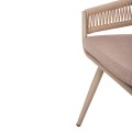 ARMCHAIR ALUMINUM CAMDEN FK6141.04 BACK CUSHION WITH PRINT DESIGN-CAPPUCCINO 56x60x72-87Hcm. ARMCHAIR ALUMINUM CAMDEN FK6141.04 BACK CUSHION WITH PRINT DESIGN-CAPPUCCINO 56x60x72-87Hcm.