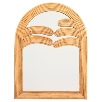 WALL MIRROR REFLECT FK4366 NATURAL RATTAN FRAME 61x5x80Hcm.