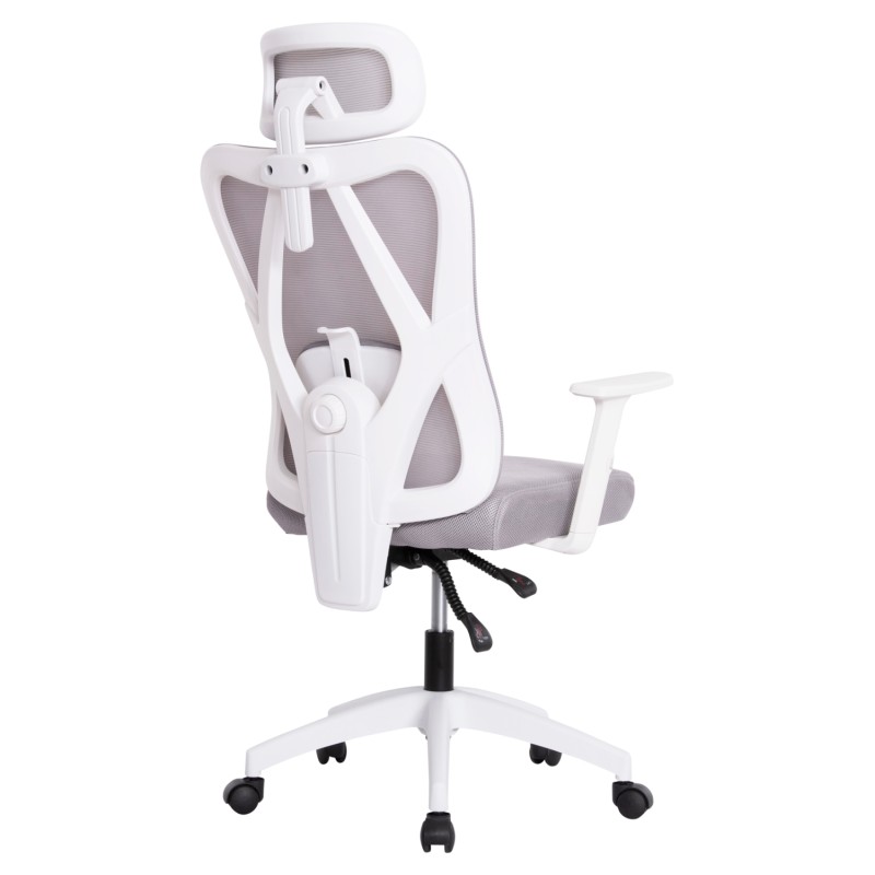OFFICE CHAIR MEXER FK1195.02 GREY MESH-WHITE PP BASE 68x70x136Hcm. OFFICE CHAIR MEXER FK1195.02 GREY MESH-WHITE PP BASE 68x70x136Hcm.