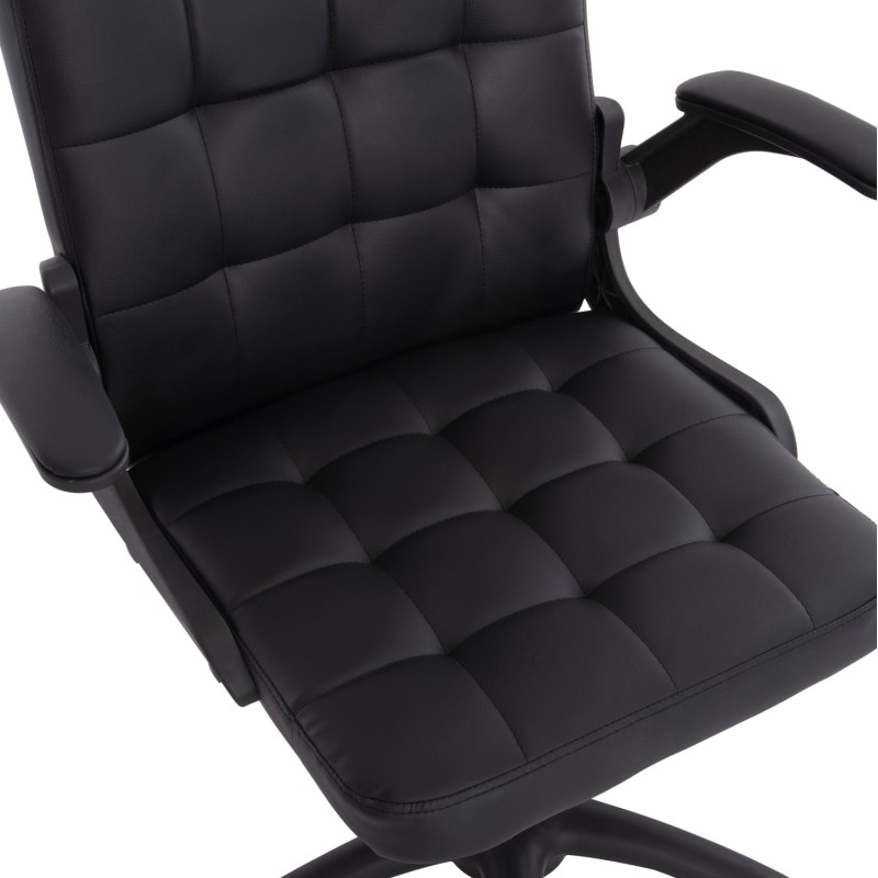 OFFICE CHAIR PORTIMA FK1197.01 BLACK PVC-FRAME & BASE 69x57x97Hcm. OFFICE CHAIR PORTIMA FK1197.01 BLACK PVC-FRAME & BASE 69x57x97Hcm.