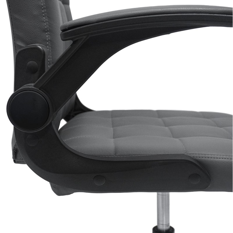 OFFICE CHAIR PORTIMA FK1197.03 GREY PVC-BLACK FRAME & BASE 66.5x60x97Hcm. OFFICE CHAIR PORTIMA FK1197.03 GREY PVC-BLACK FRAME & BASE 66.5x60x97Hcm.