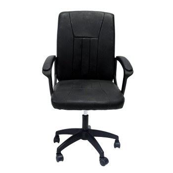 OFFICE CHAIR NIM FK1200.01 BLACK PVC-BLACK FRAME AND BASE 58x65x100Hcm. OFFICE CHAIR NIM FK1200.01 BLACK PVC-BLACK FRAME AND BASE 58x65x100Hcm.