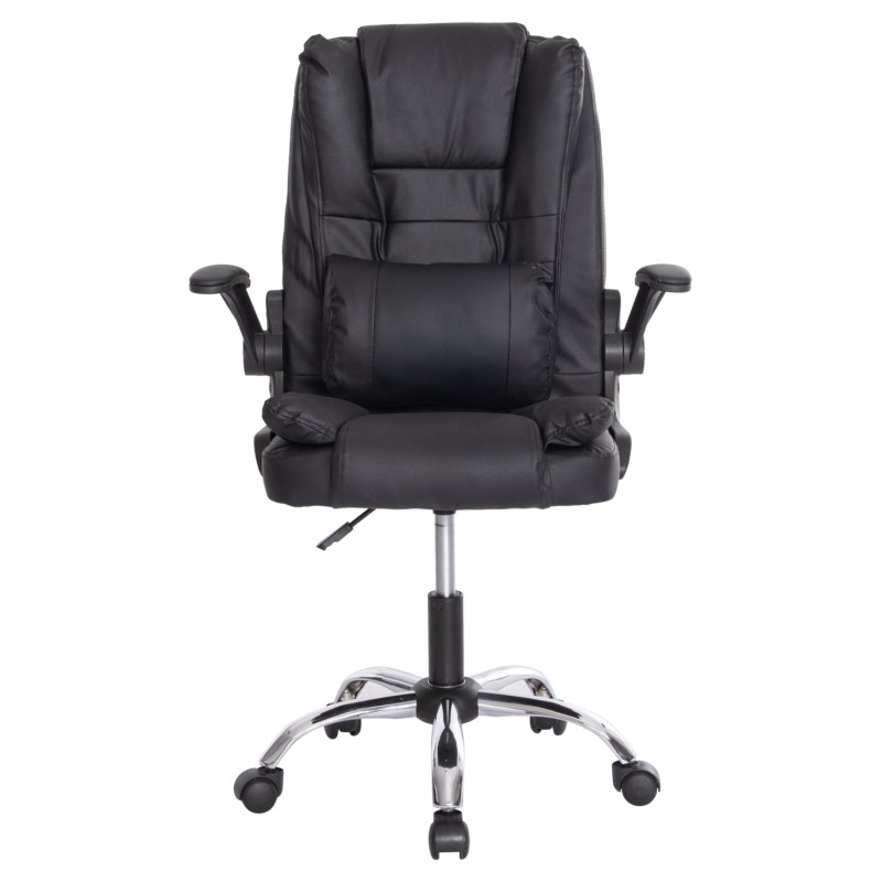 OFFICE CHAIR CANAN FK1201 BLACK PVC--CHROME BASE 66x61x105Hcm. OFFICE CHAIR CANAN FK1201 BLACK PVC--CHROME BASE 66x61x105Hcm.