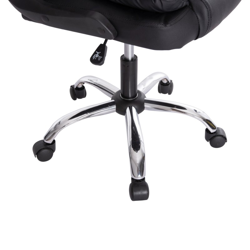 OFFICE CHAIR CANAN FK1201 BLACK PVC--CHROME BASE 66x61x105Hcm. OFFICE CHAIR CANAN FK1201 BLACK PVC--CHROME BASE 66x61x105Hcm.