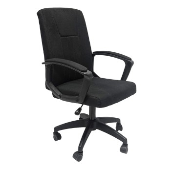 OFFICE CHAIR NIM FK1200.11 BLACK FABRIC-BLACK FRAME AND BASE 58x61x101.5Hcm.
