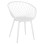 ARMCHAIR ARIADNE FK8001.31 WHITE POLYPROPYLENE-WHITE METAL LEGS 62x54x81Hcm.