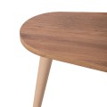 COFFEE TABLES 2PCS APRILIA FK18179.03 MELAMINE IN NATURAL & WHITE MARBLE-WOODEN LEGS IN NATURAL 94x47x47,5Hcm
