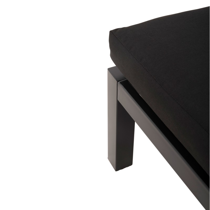 OUTDOOR LOUNGE SET DEX 3PCS POLYMORPHIC FK6090 ALUMINUM IN ANTHRACITE & BROWN-BLACK CUSHIONS OUTDOOR LOUNGE SET DEX 3PCS POLYMORPHIC FK6090 ALUMINUM IN ANTHRACITE & BROWN-BLACK CUSHIONS