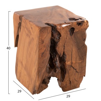 STOOL LOW HEIGHT KUMO FK7893 SOLID TEAK WOOD IN NATURAL COLOR 30X30X40Hcm. STOOL LOW HEIGHT KUMO FK7893 SOLID TEAK WOOD IN NATURAL COLOR 30X30X40Hcm.