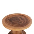SIDE TABLE BERMAL FK9889 SOLID SUAR WOOD IN NATURAL Φ30x46Hcm.