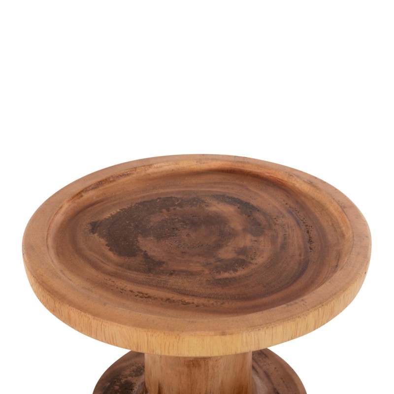 SIDE TABLE BERMAL FK9889 SOLID SUAR WOOD IN NATURAL Φ30x46Hcm.