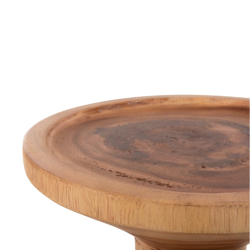 SIDE TABLE BERMAL FK9889 SOLID SUAR WOOD IN NATURAL Φ30x46Hcm.