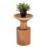 SIDE TABLE BERMAL FK9889 SOLID SUAR WOOD IN NATURAL Φ30x46Hcm.