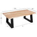 COFFEE TABLE SOFIA SLIM FK8502.21 ACACIA WOOD IN LIGHT NATURAL COLOR 115x65x41Hcm.
