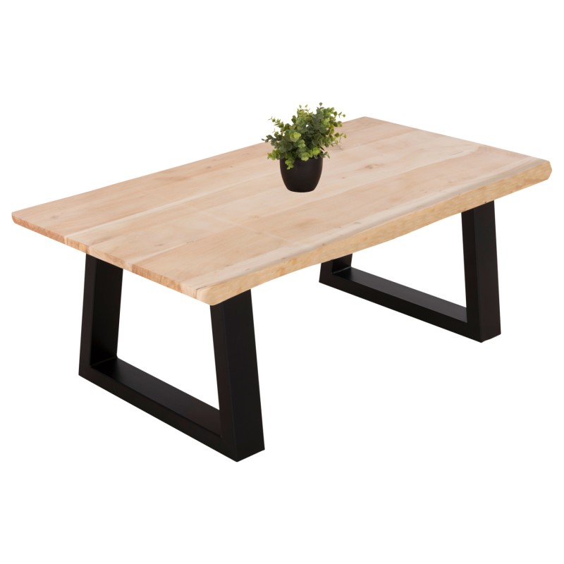 COFFEE TABLE SOFIA SLIM FK8502.21 ACACIA WOOD IN LIGHT NATURAL COLOR 115x65x41Hcm.