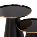 COFFEE TABLES 2PCS BENG FK9920 ENAMELED METAL TOP-MAT BASE-BLACK Φ50 & Φ40 cm. COFFEE TABLES 2PCS BENG FK9920 ENAMELED METAL TOP-MAT BASE-BLACK Φ50 & Φ40 cm.