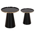COFFEE TABLES 2PCS BENG FK9920 ENAMELED METAL TOP-MAT BASE-BLACK Φ50 & Φ40 cm. COFFEE TABLES 2PCS BENG FK9920 ENAMELED METAL TOP-MAT BASE-BLACK Φ50 & Φ40 cm.