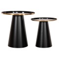 COFFEE TABLES 2PCS BENG FK9920 ENAMELED METAL TOP-MAT BASE-BLACK Φ50 & Φ40 cm. COFFEE TABLES 2PCS BENG FK9920 ENAMELED METAL TOP-MAT BASE-BLACK Φ50 & Φ40 cm.