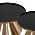 COFFEE TABLES 2PCS LORME FK9923 METAL IN BLACK AND GOLD Φ50 & Φ40 cm. COFFEE TABLES 2PCS LORME FK9923 METAL IN BLACK AND GOLD Φ50 & Φ40 cm.
